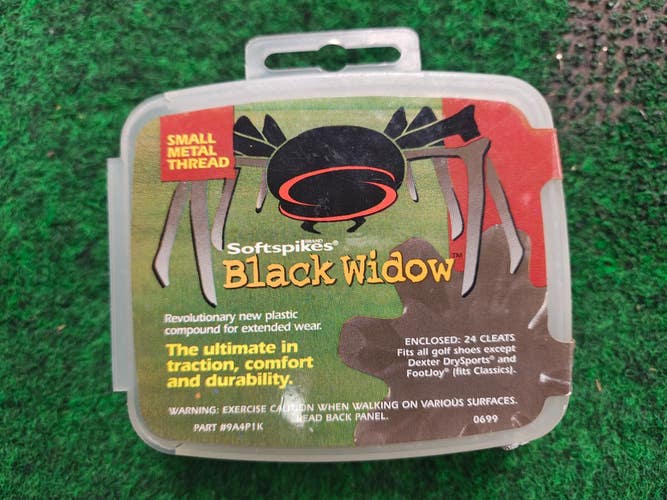 Black Widow Softspikes Classic Golf Small Metal Thread 23 Cleats In Pack