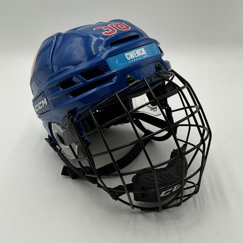 (Used) NTDP #38 CCM Super Tacks X Helmet w/ Cage (Medium)