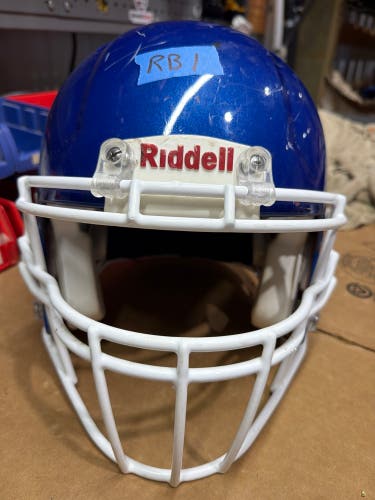 USED RIDDELL SPEED ADULT HELMET - MEDIUM - ROYAL BLUE METALLIC - REJECT