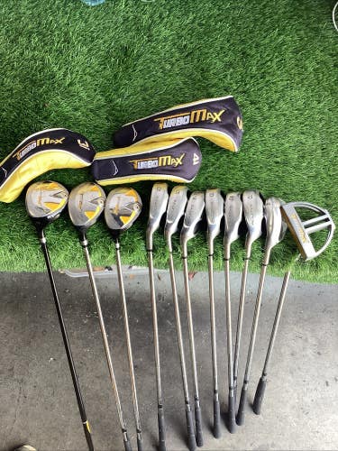 Acuity Turbo Max Lefthanded LH Mens Golf Set Wood-Hybrids-Irons 5-SW-Putter