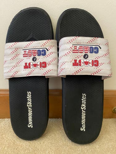 White Adult Summer Skates Size 13 (Women's 14) Slides