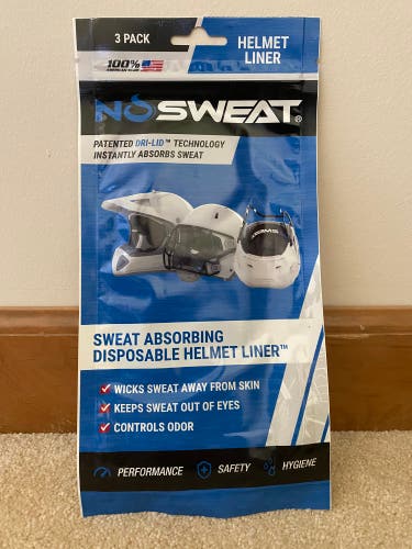 New NOSWEAT Helmet Liner 3 Pack