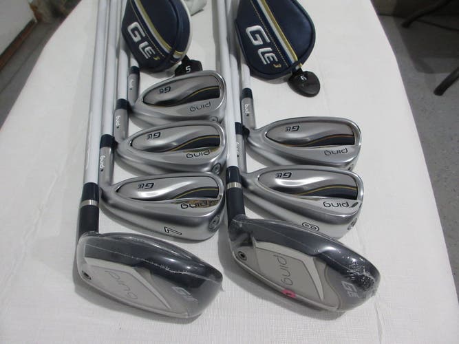 Ping G Le3 Iron Set - 5H, 6H, 7-PW, SW - Ladies Flex Graphite - Black Dot - NEW