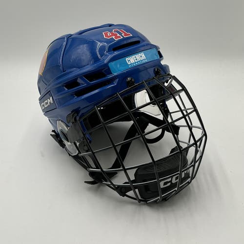 (Used) NTDP #41 CCM Super Tacks X Helmet w/ Cage