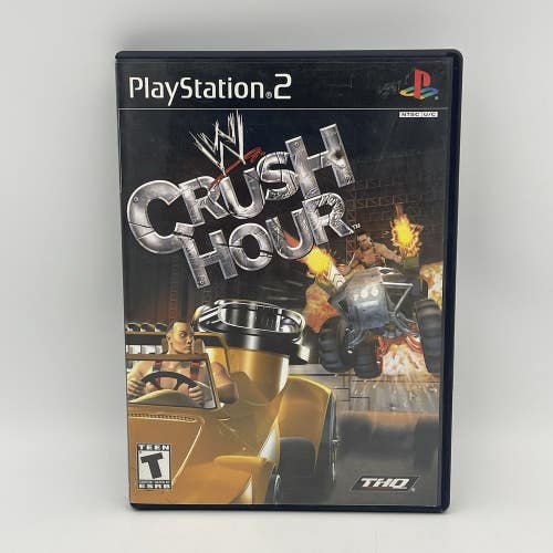 WWE Crush Hour (Sony PlayStation 2, 2003) - CIB Complete W/ MINT Manual - Tested