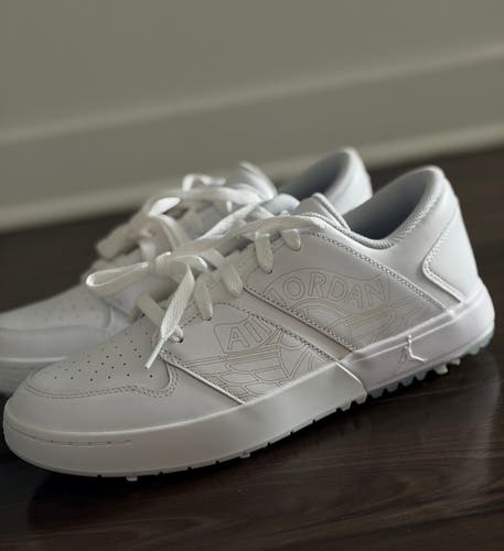 Jordan Nu Retro 1 Low White Pure Platinum Leather Golf men’s size 9 FZ4153-100