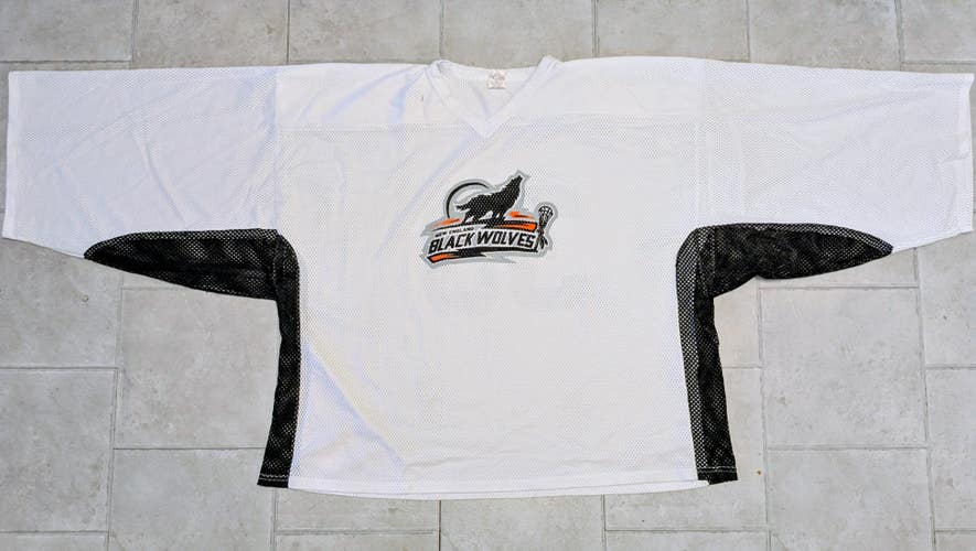 NLL New England Black Wolves Practice Jersey -5XL Goalie - Used -White
