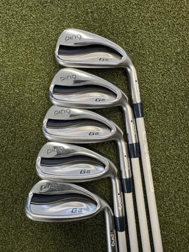 PING GLe3 Ladies Iron set 6clubs 7-PW,SW Used Ladies Ping ULT 250 RH graphite