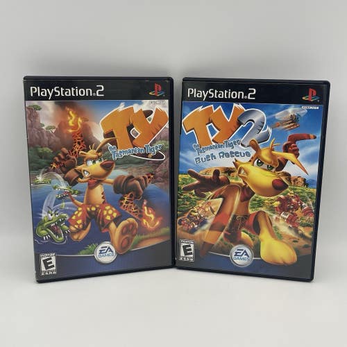 Ty the Tasmanian Tiger 1 & 2: Bush Rescue BUNDLE (Sony PlayStation 2, 2004) CIB