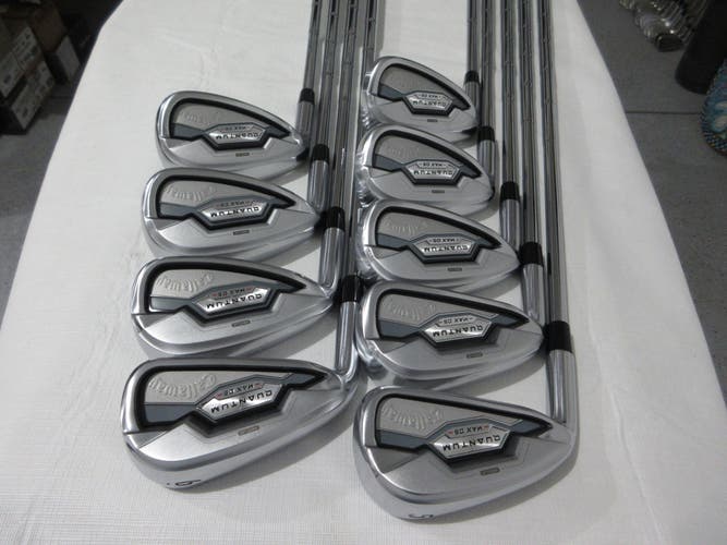 Left-Handed Quantum Max OS Iron Set - 5-SW - Stiff Steel +1.25" Long - MINT/NEW