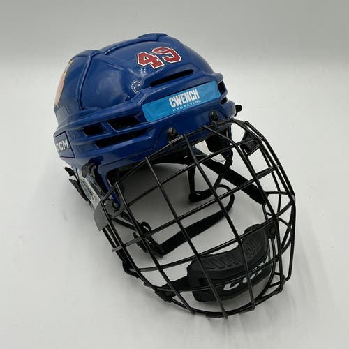 (Used) NTDP #49 CCM Super Tacks X Helmet w/ Cage (Small)