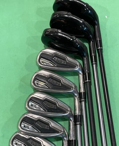 Used Men's Adams Idea Tech V4.0 Hybrid Right Handed Iron Set | R Flex | 3H-5H, 6i-9i, PW