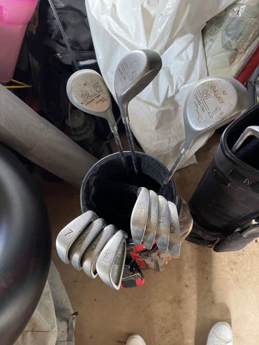 Right Handed starter set of clubs (wedge-3 iron, 3 wood, 5 wood, driver)