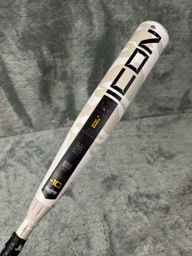 2025 Rawlings Icon Composite Bat USSSA Certified (-10) Composite 20 oz 30" (Used)