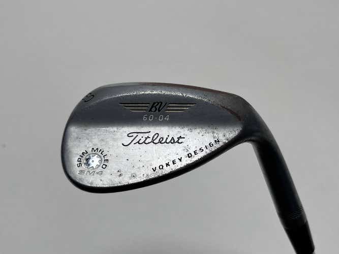 Titleist Vokey Spin Milled SM4 Chrome Wedge 60* 4 Bounce Regular Steel Mens RH