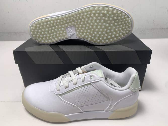 Adidas W Retrocross Waterproof Golf Shoes White Women's SZ 8 (IE8291) NIB