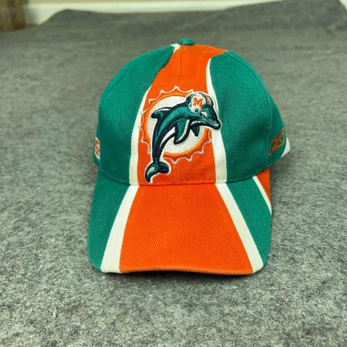 Miami Dophins Hat Strap Back Orange Green Reebok Football Cap Sports Casual Logo