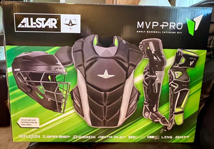 Black/Gray All Star MVP Pro Catcher's Set (New)