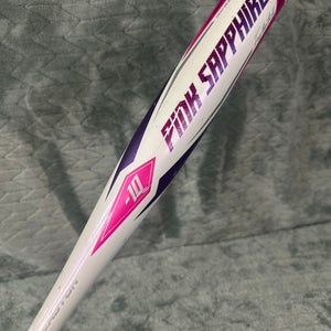 White 2022 Easton Pink Sapphire Alloy Bat (-10) Alloy 16 oz 26" (Used)