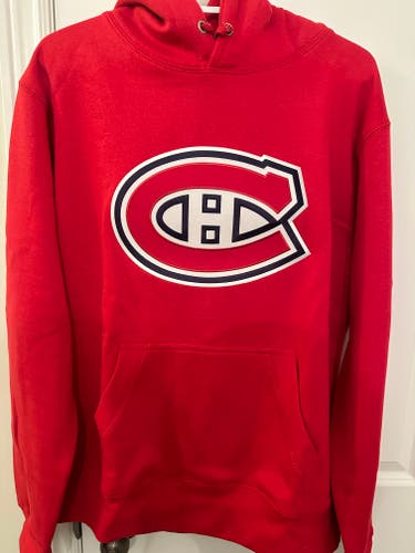 Montreal Canadiens Red Hoodie Adult Large New