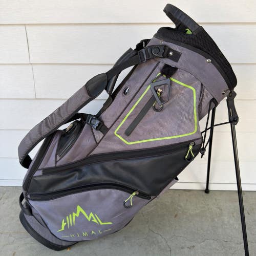 Himal Golf Cart Bag Gray Black Green 14 Way Dividers Full Length Cooler Pocket
