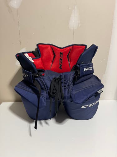 Navy Medium CCM Extreme Flex Shield Pro Hockey Goalie Pants (New)