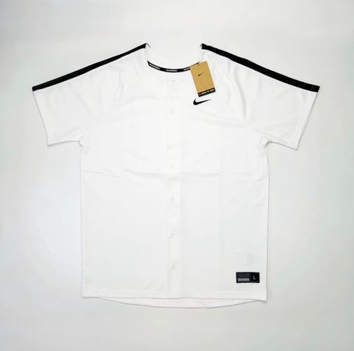White Large Men's Nike Jersey (New) Nike Vapor Select 2 Men’s Full Button-Down Baseball DX9147 106
