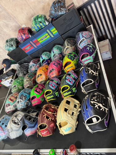 Wilson and Rawlings Baseball Gloves