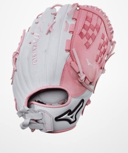 New MIZUNO MVP PRIME 12.5IN LHT BASKET PINK/WHITE SOFTBALL GLOVE 11834-MIZ313485L