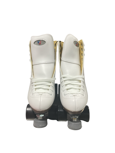 Used Riedell WHITE QUAD SKATES Senior Roller Quad Skates White Senior 7 11834-S000056795