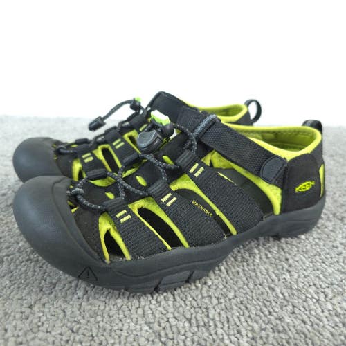 KEEN Newport H2 Boys Size 3 Sandals Beach Hiking Shoes Black Yellow Youth