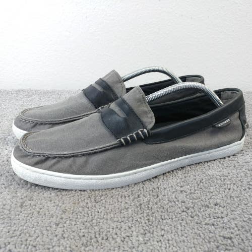 Cole Haan Pinch Weekender Mens 10.5 Penny Loafers Gray Canvas Slip On C22433