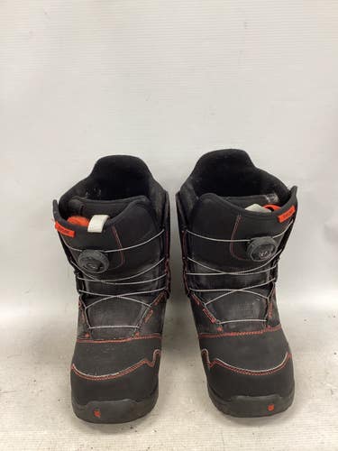 Used Burton ZIPLINE BOA Boys Snowboard Boots Black Senior 7 11851-S000052007