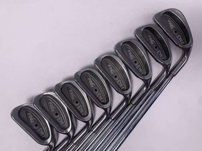 Ping Eye 2 Iron Set 3-PW Black Dot Apollo Stiff Steel Mens RH +1/2''