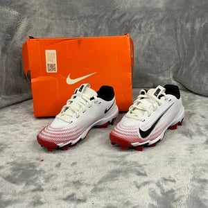 White Kid's 13K (Little Kids) Youth Nike Low Top Footwear Molded Cleats (New)
