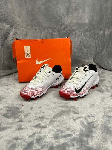 White Kid's 13K (Little Kids) Youth Nike Low Top Footwear Molded Cleats (New)