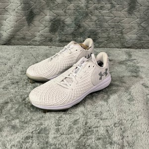 White Women's Size M 7.0 (W 8.0) Under Armour Low Top Footwear Metal (New)