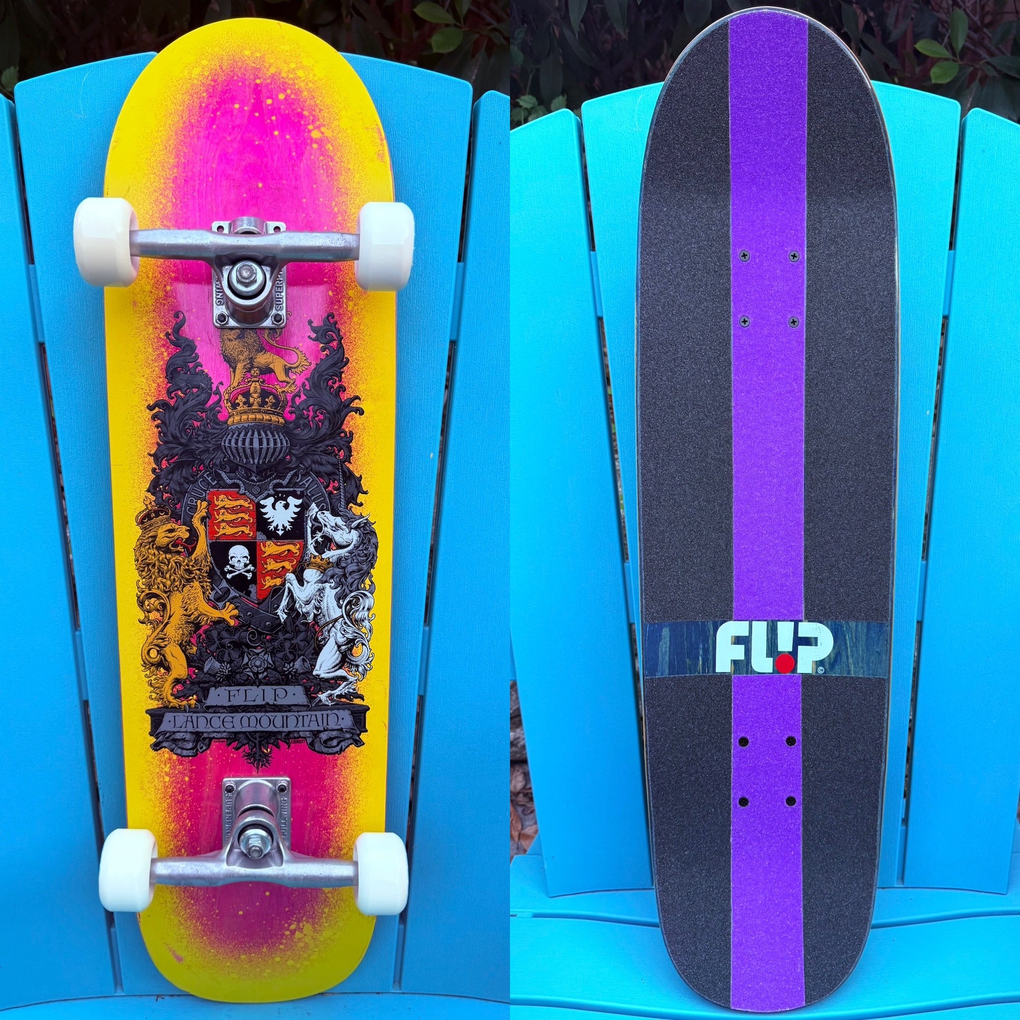 Flip Skateboards Lance Mountain Crest Skateboard Deck 8.75