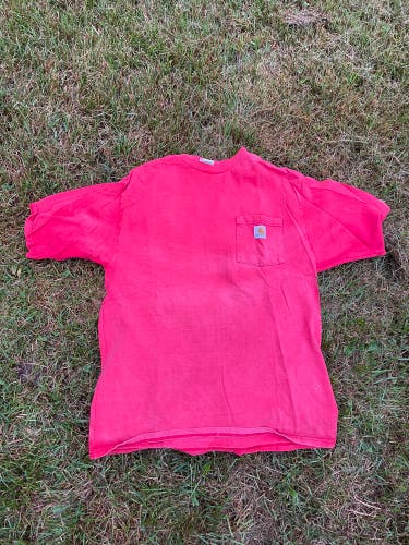 Red Medium carhartt Men's pocket Shirt (Used)