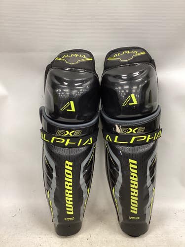 Used Warrior ALPHA QX3 Senior Shin Guards Black 16" 11851-S000051966