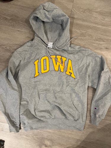 University of Iowa Gray Adult Unisex Large Champion Sweatshirt (New)
