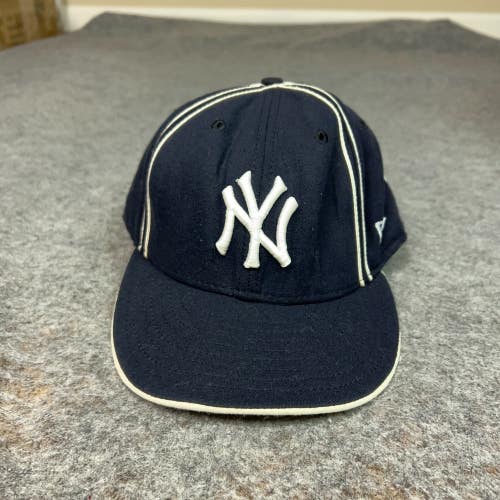 Vtg New York Yankees Mens Hat Cap 7 3/8 Navy White New Era 59Fifty Wool Baseball