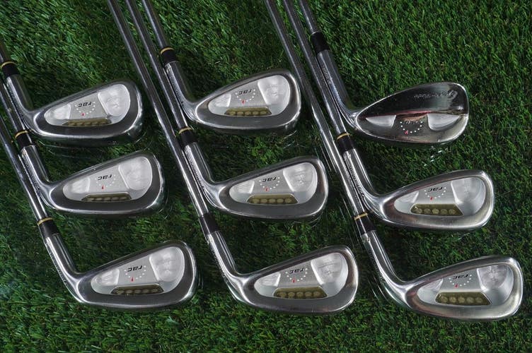 TaylorMade 2002 rac LT Irons Set 3-PW + 52 GW Stiff Flex Steel Shafts RH