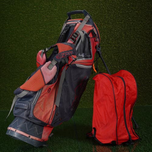 Sun Mountain 4.5 LS Stand Bag Red / Navy 14-Way W/ Dual Strap & Rainhood ~ LOOK!