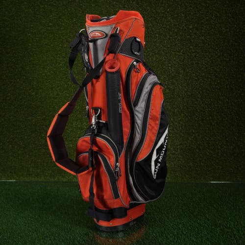 Sun Mountain DLX Speed Cart Bag Orange / Black 14-Way+ Putter Well ~ Read