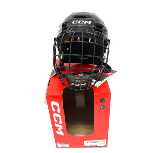 New - CCM Tacks 720 Black Large + Cage  - RH2257