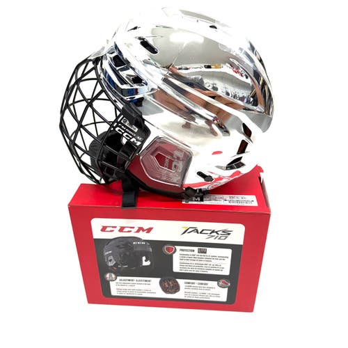New - CCM Tacks 710 Silver Medium - RH2255
