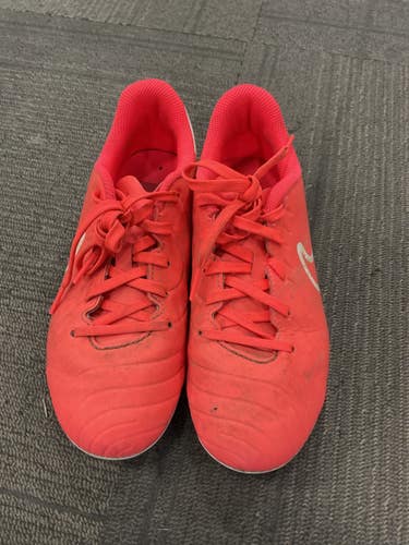 Used Nike TIEMPO Soccer Cleats Pink Junior 04 11614-S000243969