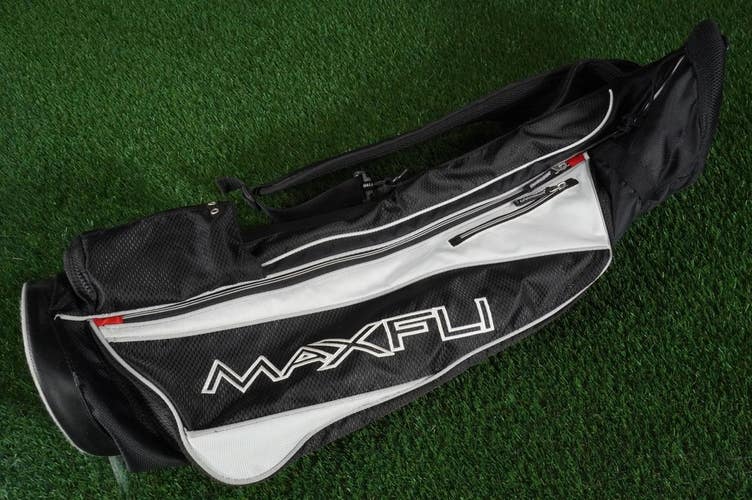 Maxfli Sunday / Carry Golf Bag Black / White / Red 2-Way Divider Lightweight
