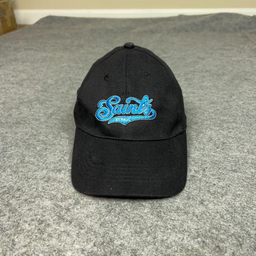 St Paul Saints Mens Hat Cap Adjustable Black Blue Baseball MILB Sports Dad Logo